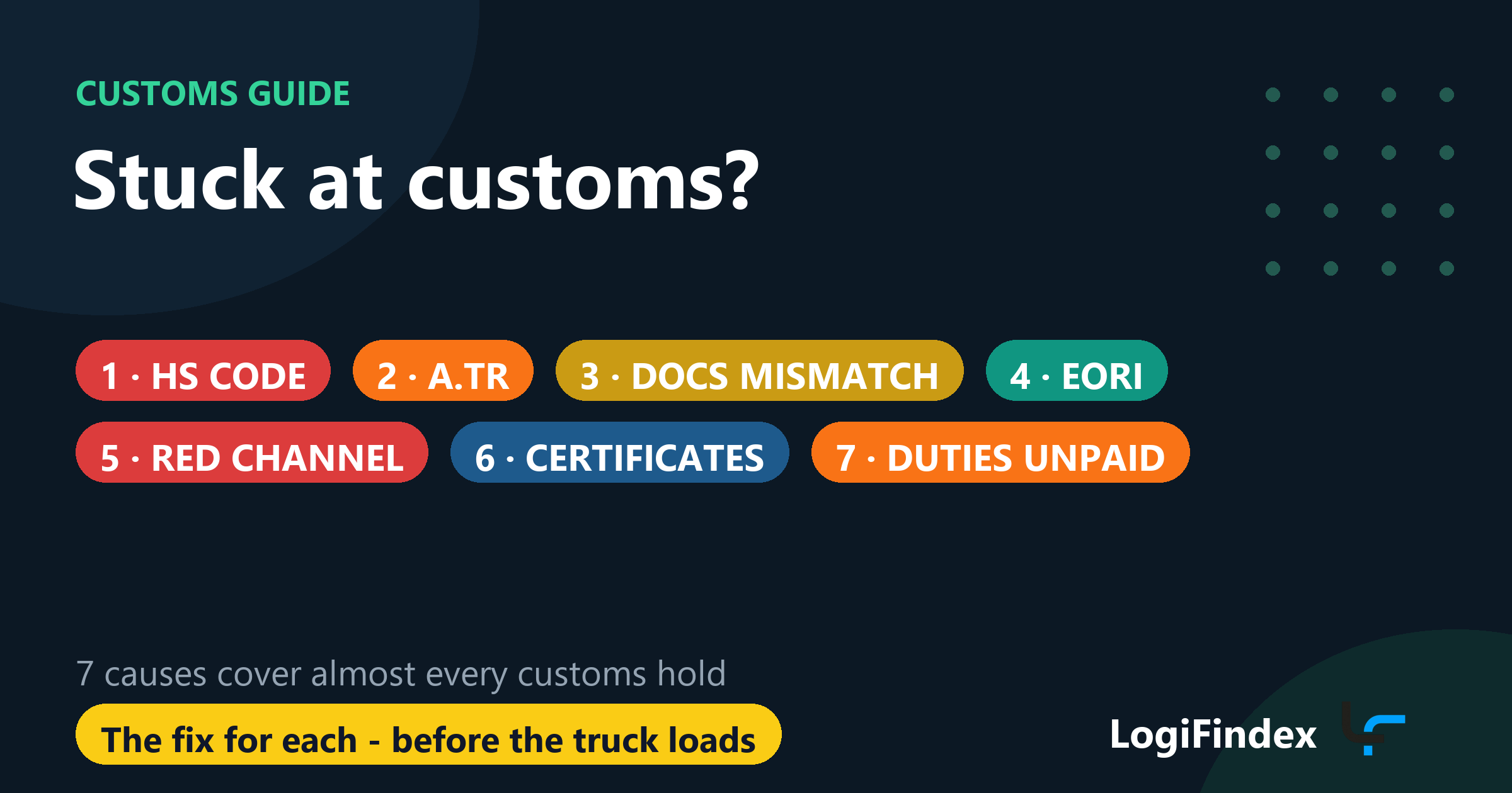 Why Is Your Cargo Stuck at Customs? The 7 Most Common Causes and Their Fixes
